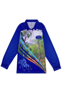 Large-scale custom blue whole sublimation fashion design three button chest tube competition sublimation sublimation specialty store P1384